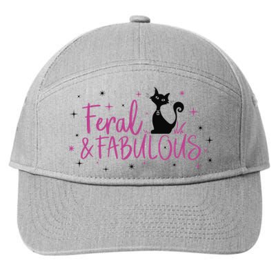 Feral & Fabulous Funny 7-Panel Snapback Hat