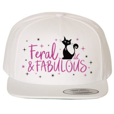 Feral & Fabulous Funny Wool Snapback Cap