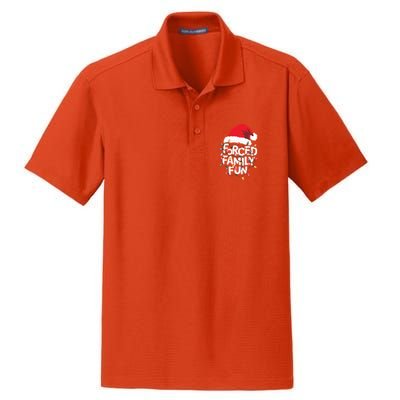 Forced Family Fun Sarcastic Christmas Pajamas Dry Zone Grid Polo