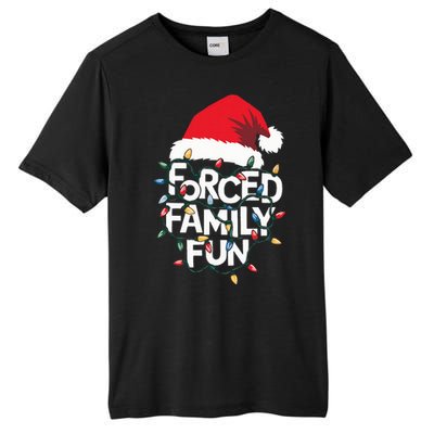 Forced Family Fun Sarcastic Christmas Pajamas Tall Fusion ChromaSoft Performance T-Shirt