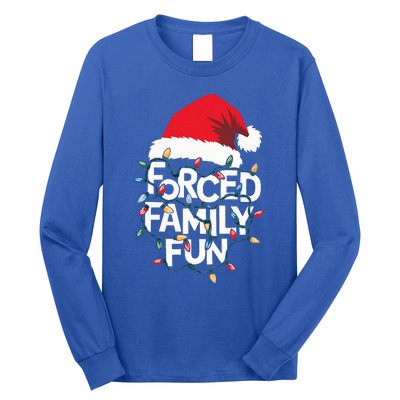 Forced Family Fun Sarcastic Christmas Pajamas Long Sleeve Shirt