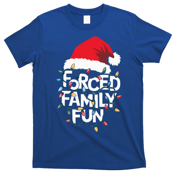 Forced Family Fun Sarcastic Christmas Pajamas T-Shirt