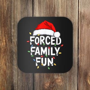 Forced Family Fun Christmas Pajamas Coaster