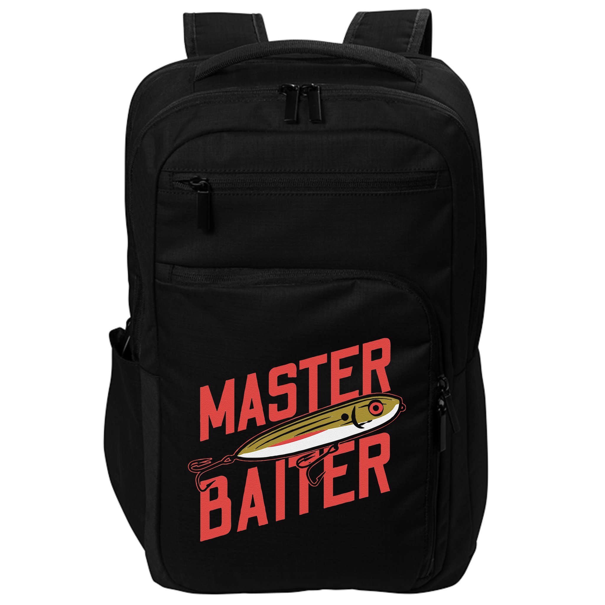 Funny Fishing Fisherman Master Baiter Impact Tech Backpack