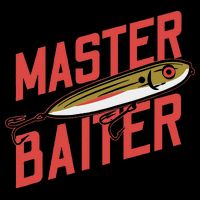 Funny Fishing Fisherman Master Baiter Button