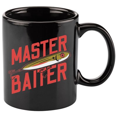 Funny Fishing Fisherman Master Baiter 11oz C Handle Ceramic Mug