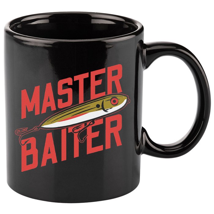 Funny Fishing Fisherman Master Baiter 11oz C Handle Ceramic Mug