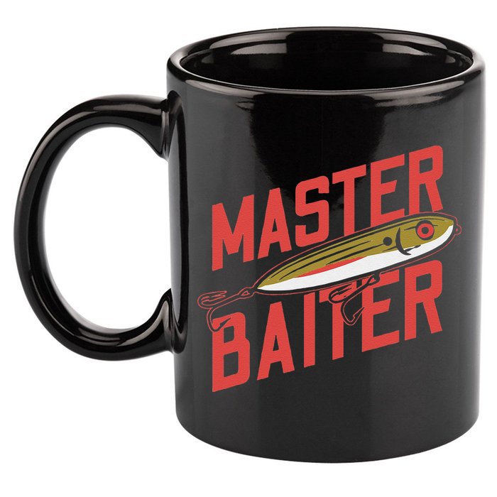 Funny Fishing Fisherman Master Baiter 11oz C Handle Ceramic Mug