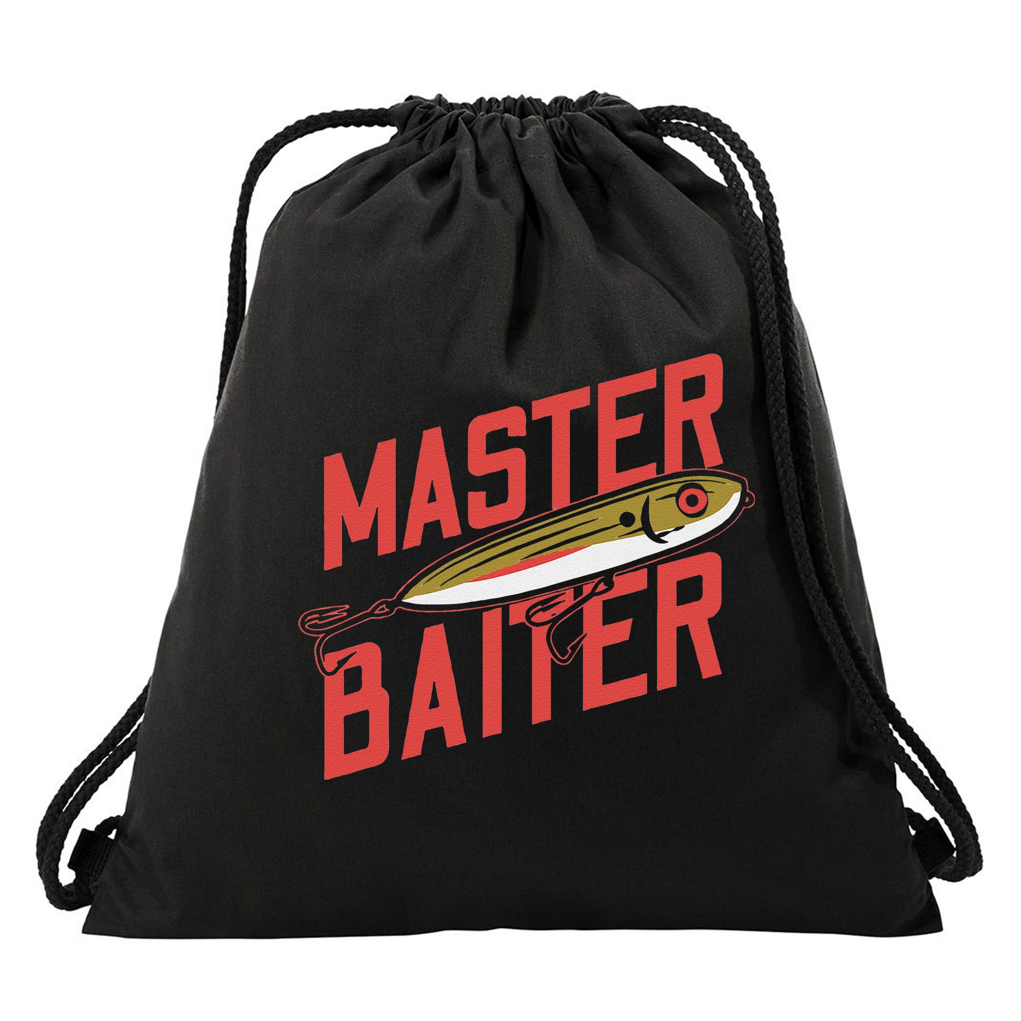 Funny Fishing Fisherman Master Baiter Drawstring Bag