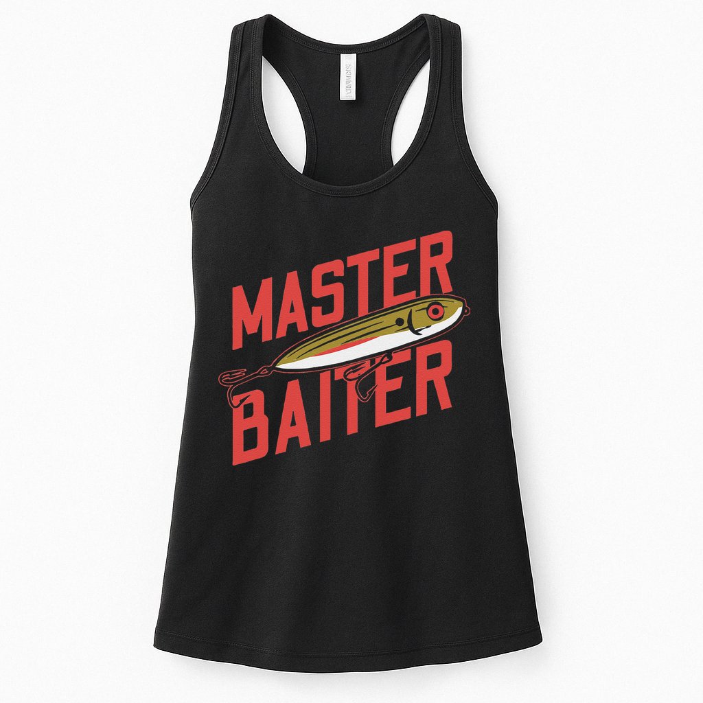 Funny Fishing Fisherman Master Baiter Womens Tank Top
