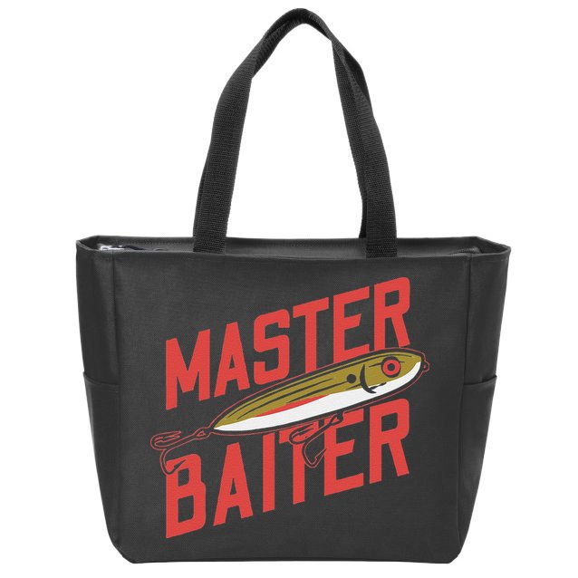 Funny Fishing Fisherman Master Baiter Zip Tote Bag