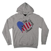 Faith Family Freedom USA Heart Hoodie