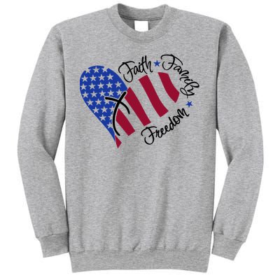 Faith Family Freedom USA Heart Sweatshirt