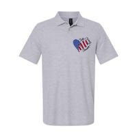 Faith Family Freedom USA Heart Softstyle Adult Sport Polo