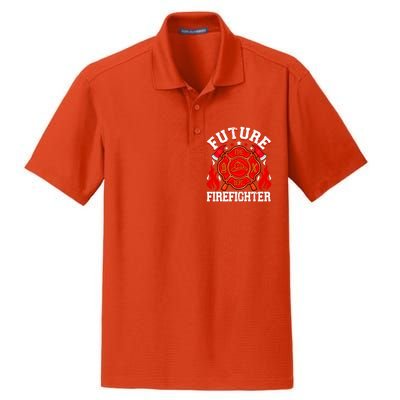 Future Firefighter Funny Fire Firetrucks Fire Rescuer Gift Dry Zone Grid Polo