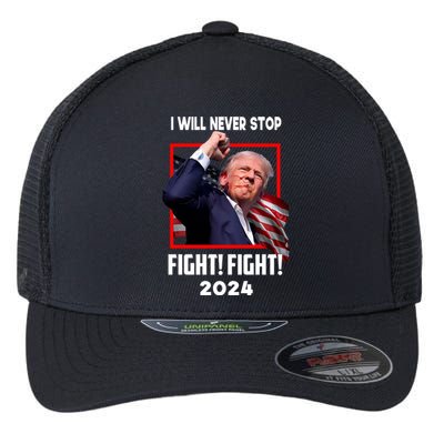 Fight Fighting Fighters Supporters Americans Donald Trump 2024 Flexfit Unipanel Trucker Cap