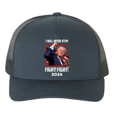 Fight Fighting Fighters Supporters Americans Donald Trump 2024 Yupoong Adult 5-Panel Trucker Hat