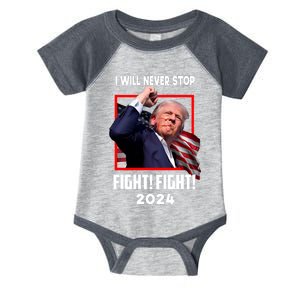 Fight Fighting Fighters Supporters Americans Donald Trump 2024 Infant Baby Jersey Bodysuit