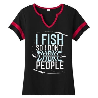 Fishing , Funny Fishing Tee, Fishing Lover Ladies Halftime Notch Neck Tee