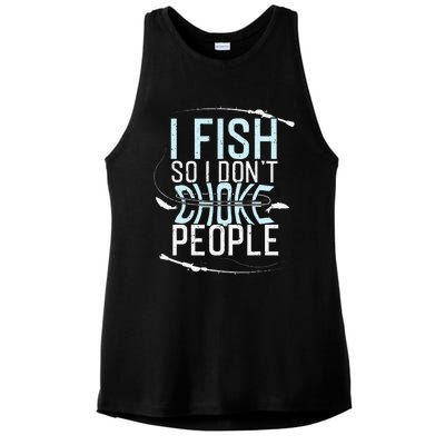 Fishing , Funny Fishing Tee, Fishing Lover Ladies PosiCharge Tri-Blend Wicking Tank