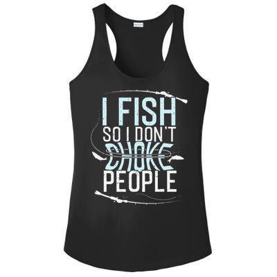 Fishing , Funny Fishing Tee, Fishing Lover Ladies PosiCharge Competitor Racerback Tank