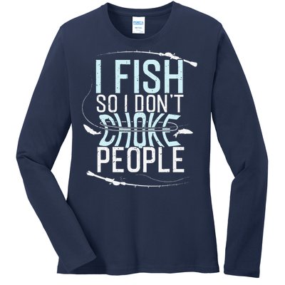 Fishing , Funny Fishing Tee, Fishing Lover Ladies Long Sleeve Shirt