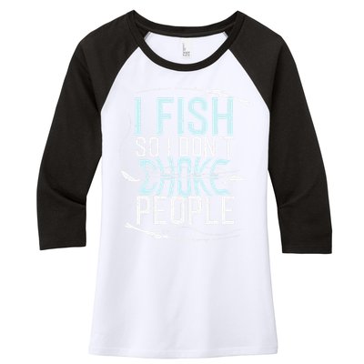 Fishing , Funny Fishing Tee, Fishing Lover Women's Tri-Blend 3/4-Sleeve Raglan Shirt