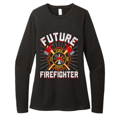 Future Firefighter Funny Firetrucks Fire Rescuer Fire Gift Womens CVC Long Sleeve Shirt