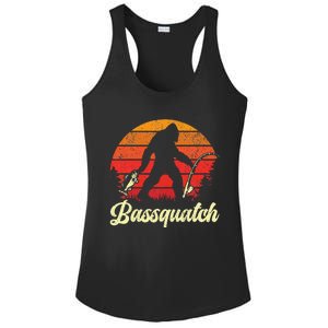 Funny Fishing For Bass Fish Fisherman Ladies PosiCharge Competitor Racerback Tank