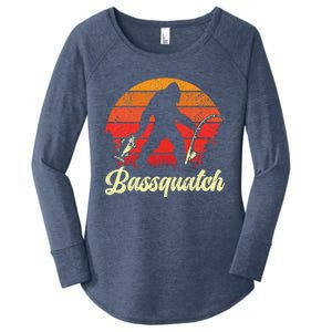 Funny Fishing For Bass Fish Fisherman Women's Perfect Tri Tunic Long Sleeve Shirt