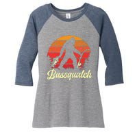 Funny Fishing For Bass Fish Fisherman Women's Tri-Blend 3/4-Sleeve Raglan Shirt