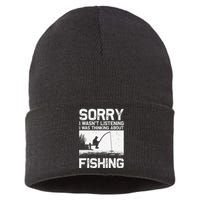 Funny Fishing For Trout Bass Fisherman Vacation Sustainable Knit Beanie