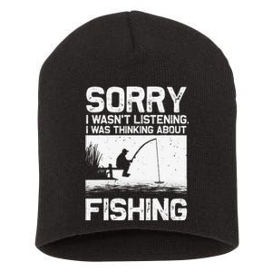 Funny Fishing For Trout Bass Fisherman Vacation Short Acrylic Beanie