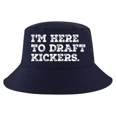 Funny Fantasy Football Draft Party Im Here To Draft Kickers Gift Cool Comfort Performance Bucket Hat