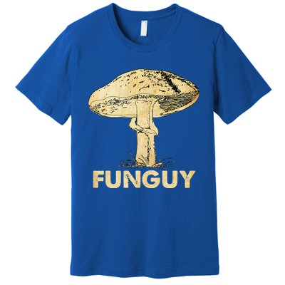 Funguy Funny Fungi Fungus Mushroom Funny Guy Vintage Premium T-Shirt