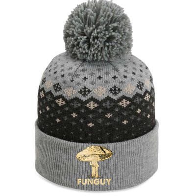 Funguy Funny Fungi Fungus Mushroom Funny Guy Vintage The Baniff Cuffed Pom Beanie