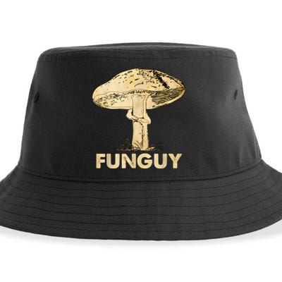 Funguy Funny Fungi Fungus Mushroom Funny Guy Vintage Sustainable Bucket Hat