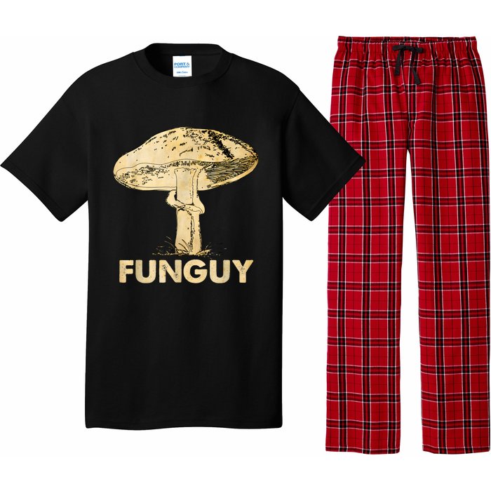 Funguy Funny Fungi Fungus Mushroom Funny Guy Vintage Pajama Set