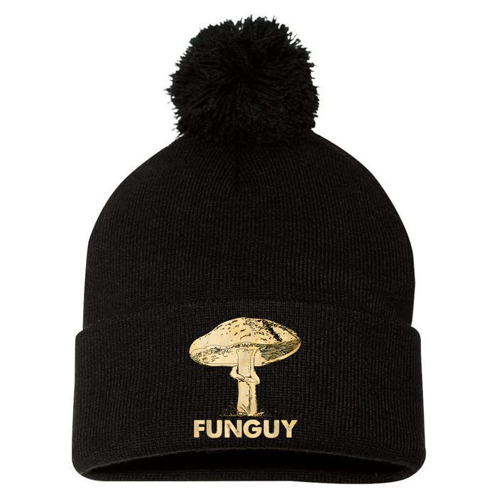 Funguy Funny Fungi Fungus Mushroom Funny Guy Vintage Pom Pom 12in Knit Beanie