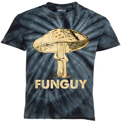 Funguy Funny Fungi Fungus Mushroom Funny Guy Vintage Kids Tie-Dye T-Shirt