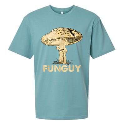 Funguy Funny Fungi Fungus Mushroom Funny Guy Vintage Sueded Cloud Jersey T-Shirt