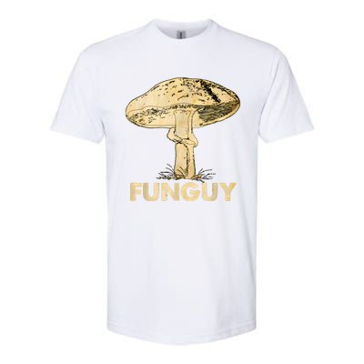 Funguy Funny Fungi Fungus Mushroom Funny Guy Vintage Softstyle® CVC T-Shirt