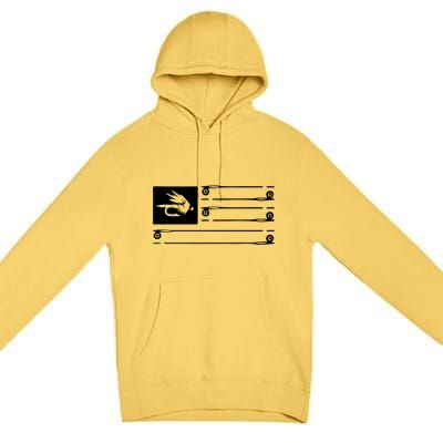 Fly Fishing Flag Premium Pullover Hoodie