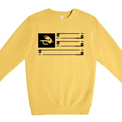 Fly Fishing Flag Premium Crewneck Sweatshirt