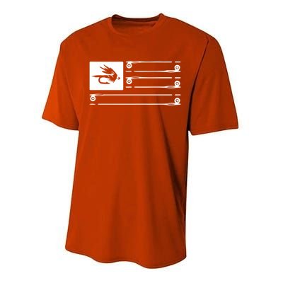 Fly Fishing Flag Performance Sprint T-Shirt