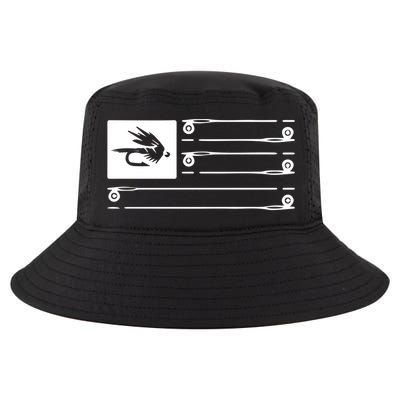 Fly Fishing Flag Cool Comfort Performance Bucket Hat