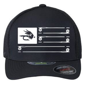 Fly Fishing Flag Flexfit Unipanel Trucker Cap