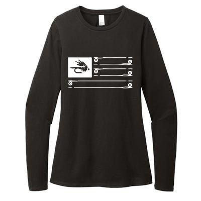 Fly Fishing Flag Womens CVC Long Sleeve Shirt