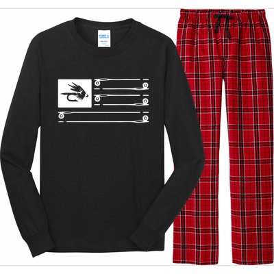 Fly Fishing Flag Long Sleeve Pajama Set