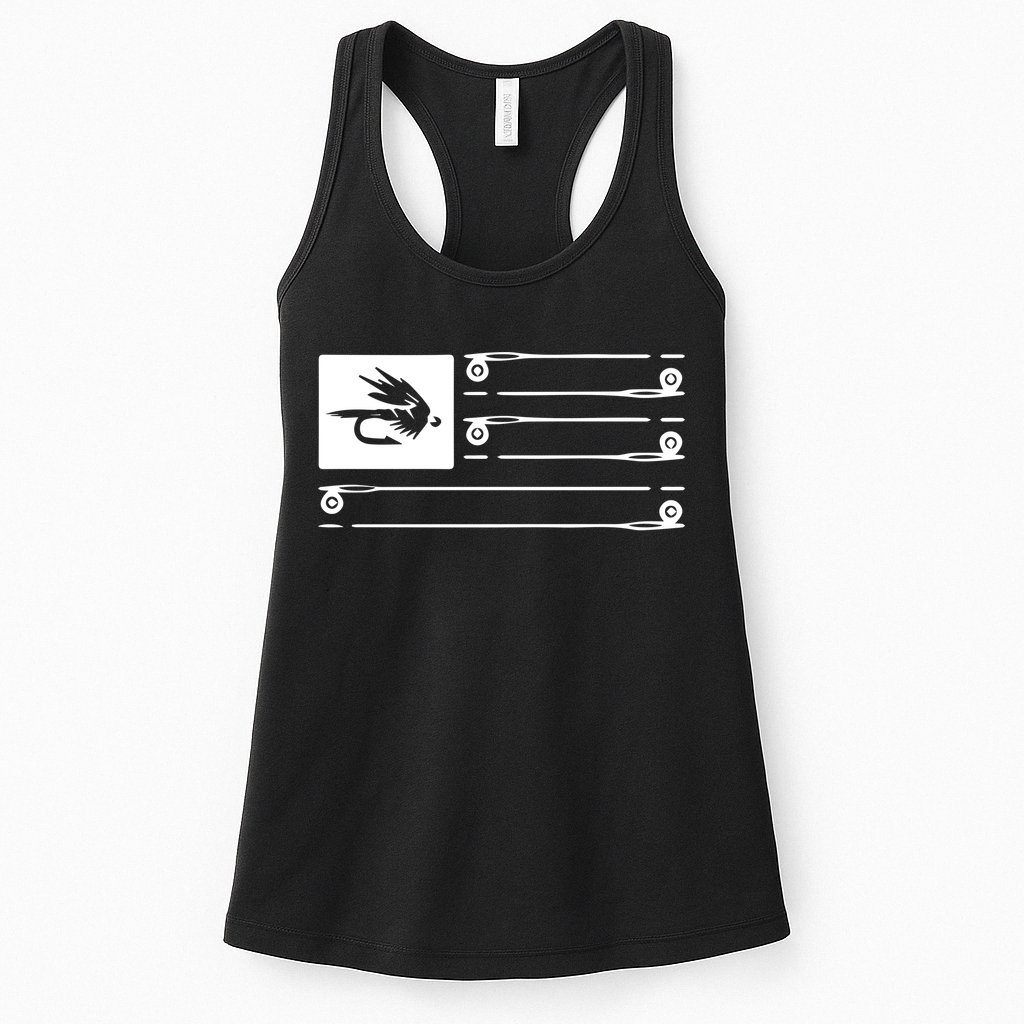 Fly Fishing Flag Womens Tank Top